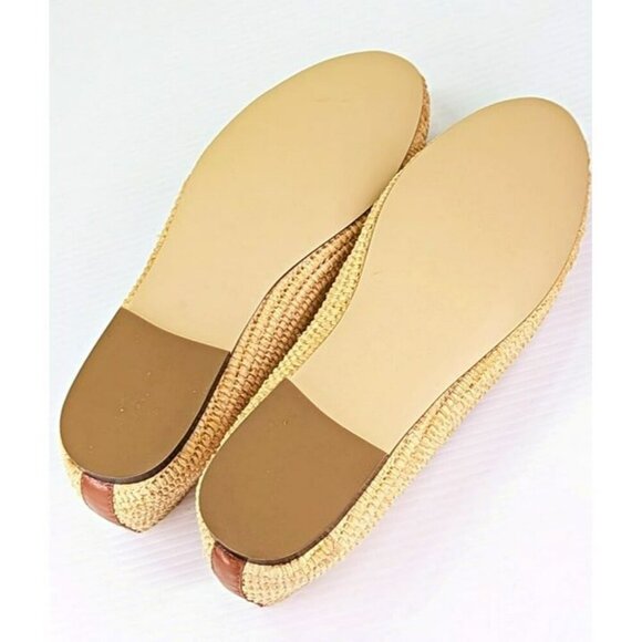 Joie Women's Aimee Woven Raffia Ballerina Flats Natural Size 9 (MSRP $228) - Picture 9 of 11